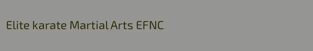 Elite karate Martial Arts EFNC